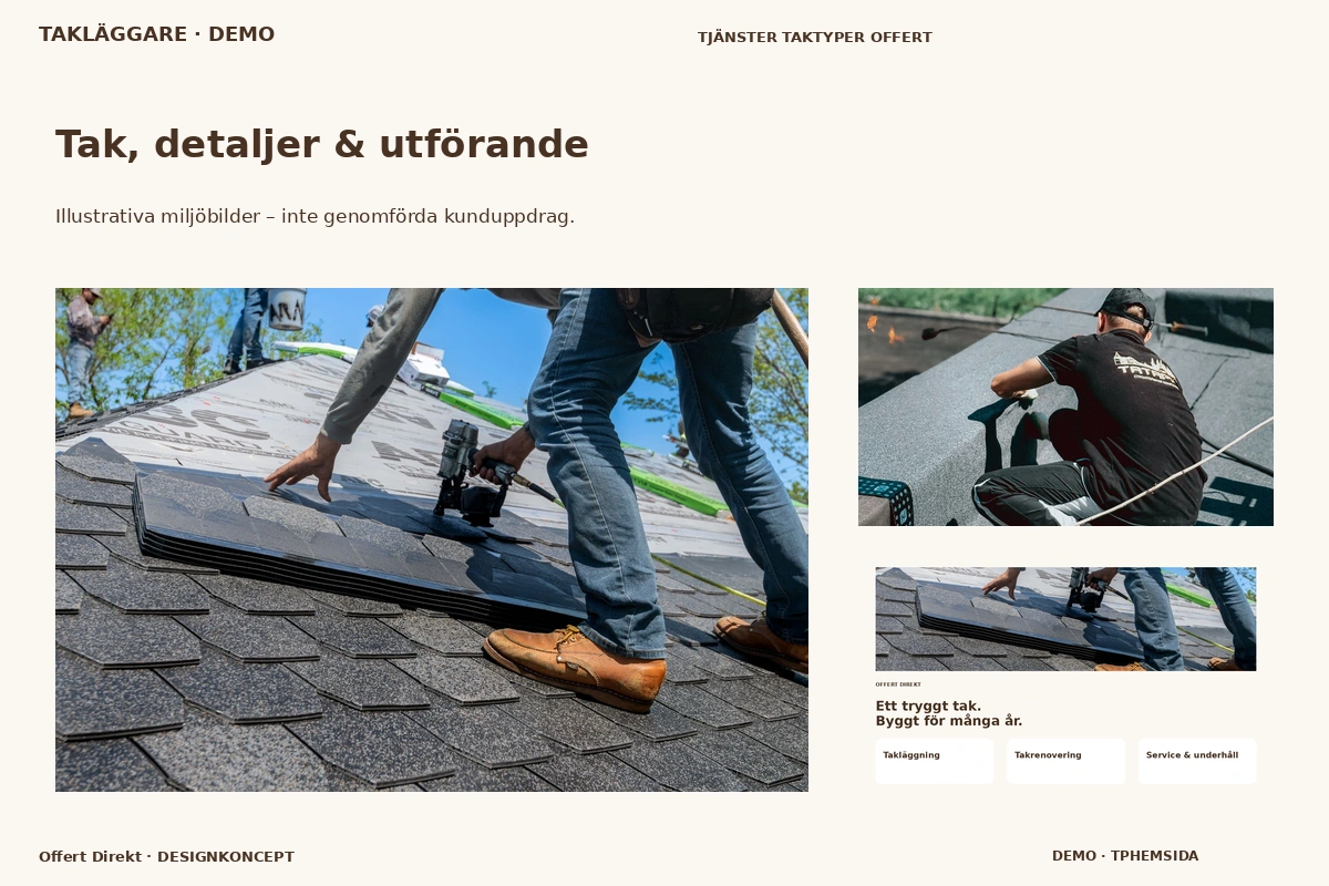 Offert Direkt – Tak, detaljer & utförande för takläggare