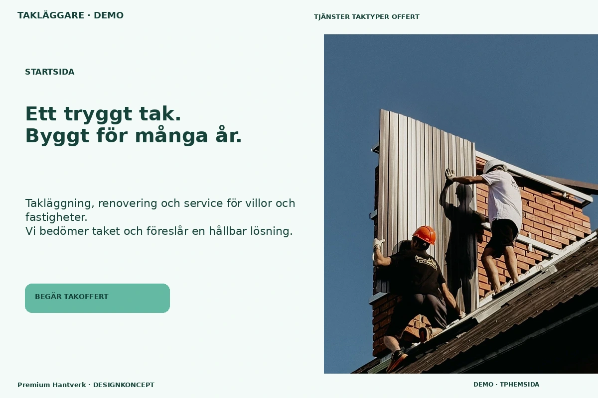 Premium Hantverk – Startsida för takläggare