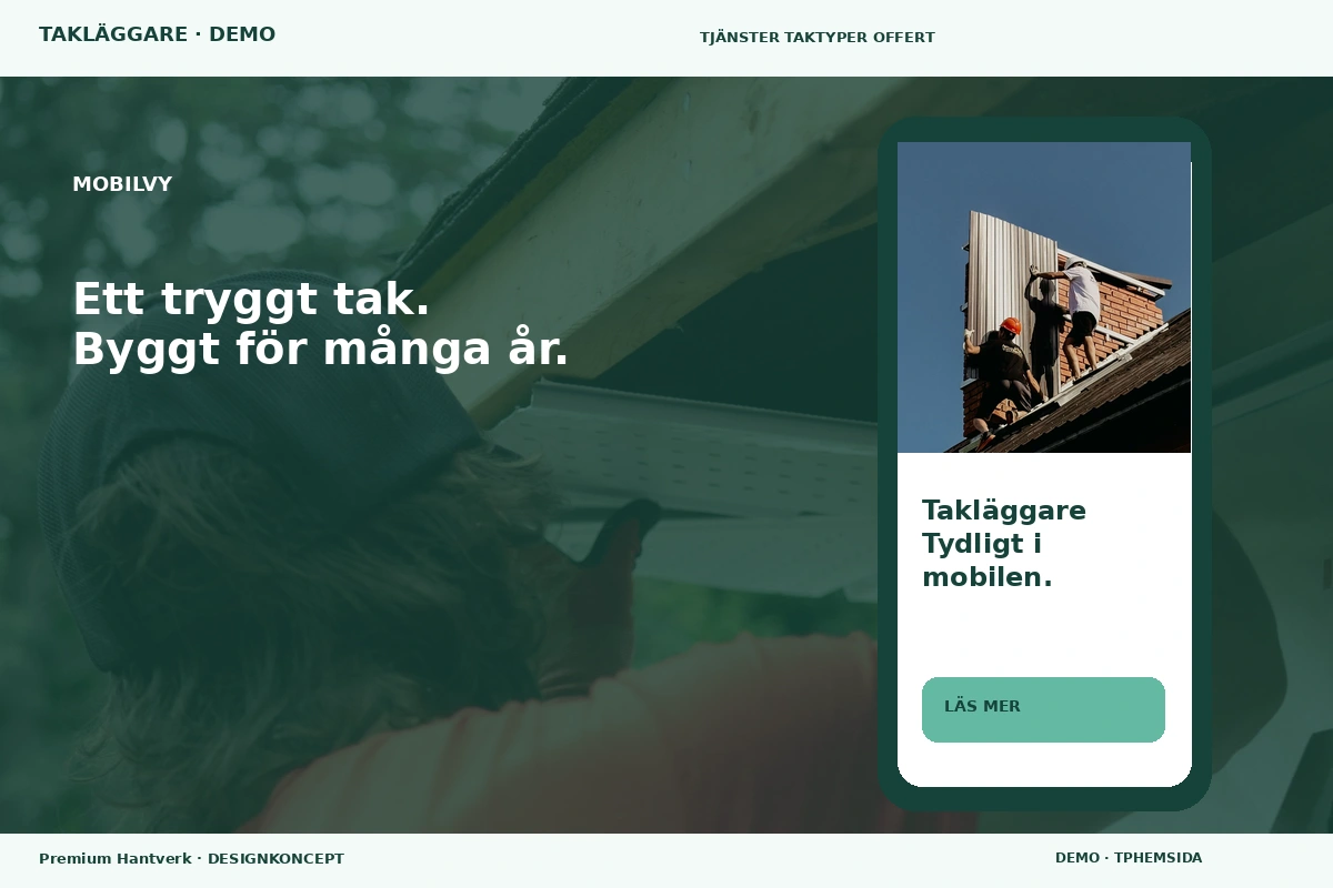 Premium Hantverk – Mobilvy för takläggare