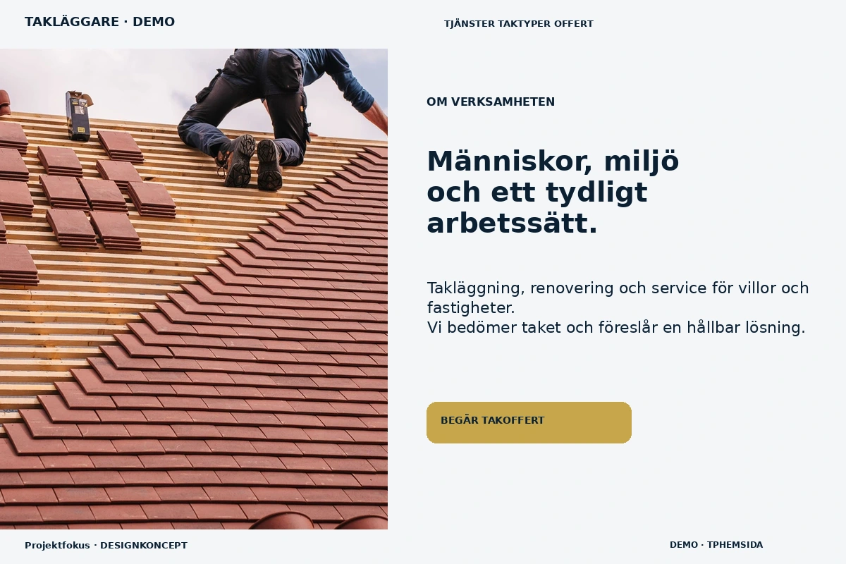 Projektfokus – Om verksamheten för takläggare