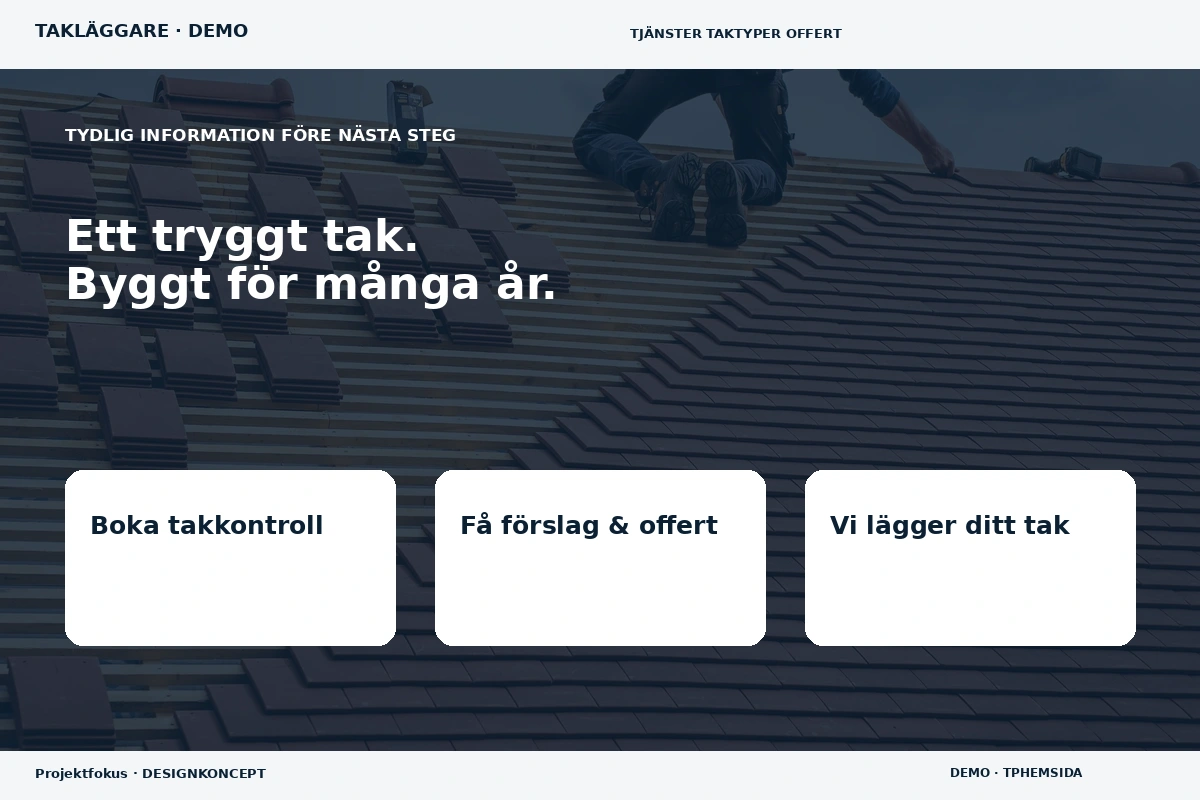 Projektfokus – Inför ditt val för takläggare