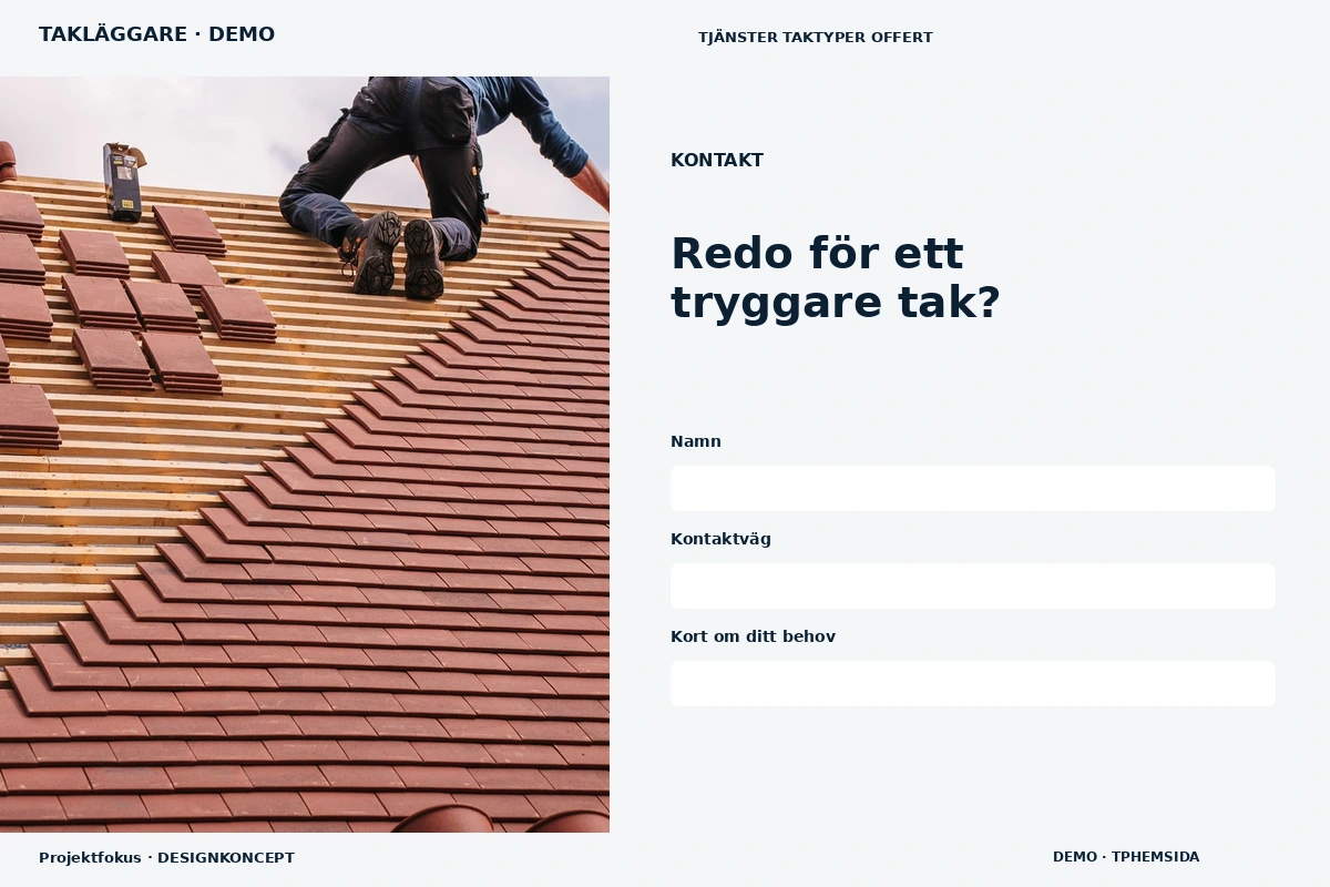 Projektfokus – Kontakt för takläggare