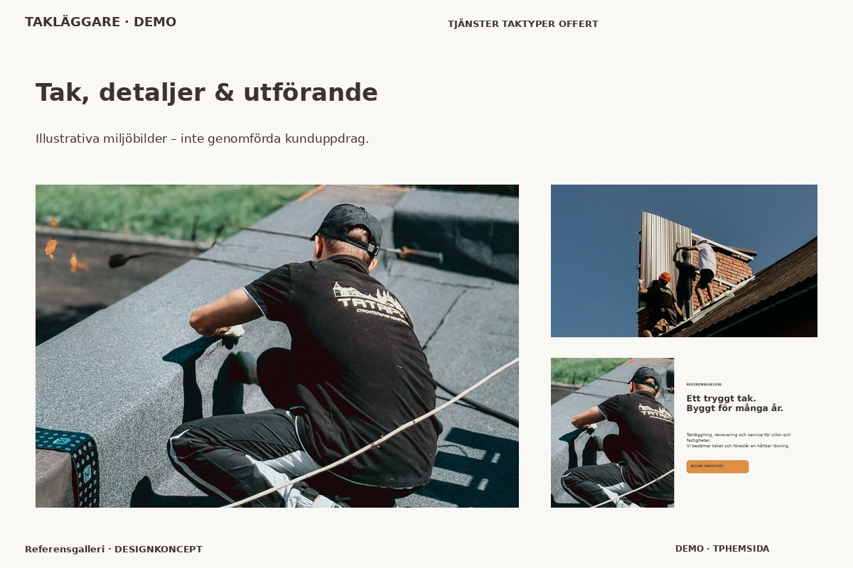 Referensgalleri – Tak, detaljer & utförande för takläggare