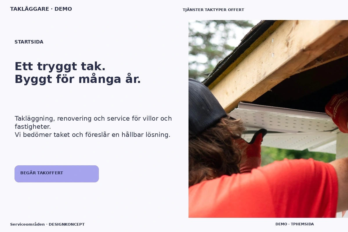 Serviceområden – Startsida för takläggare