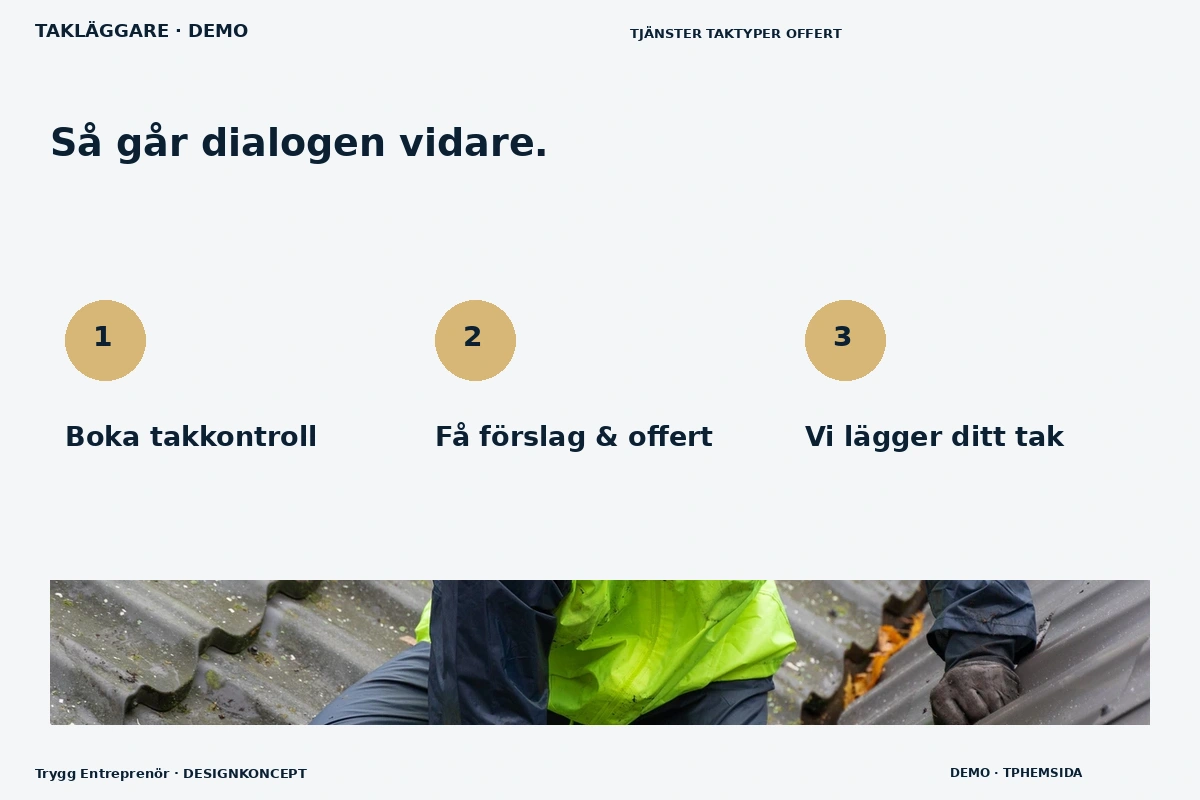 Trygg Entreprenör – Så fungerar dialogen för takläggare