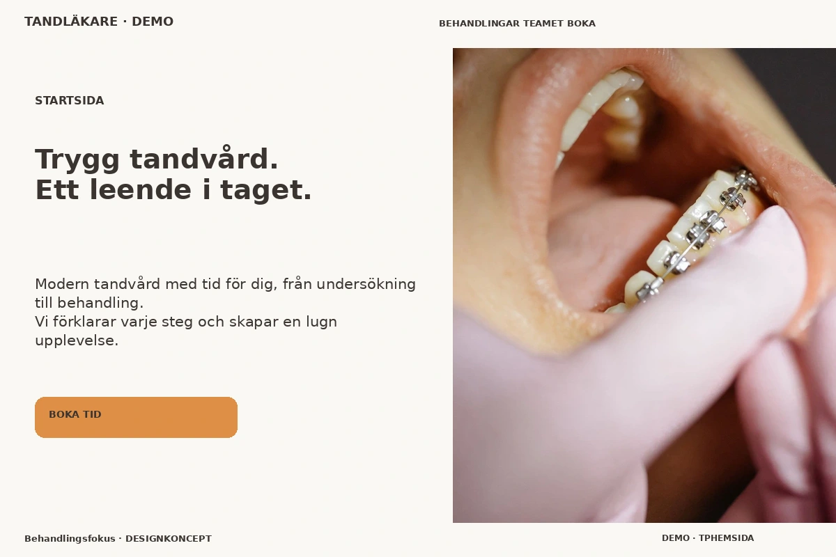 Behandlingsfokus – Startsida för tandläkare