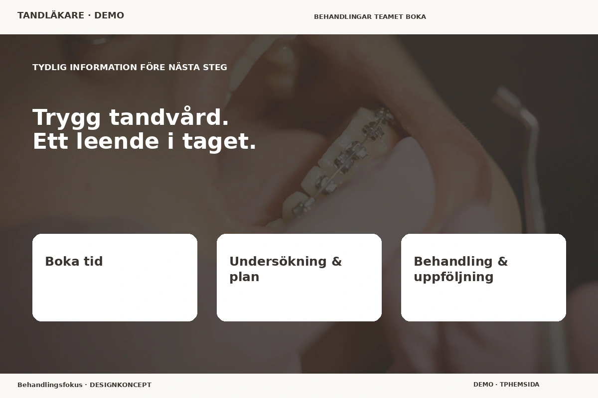Behandlingsfokus – Inför ditt val för tandläkare