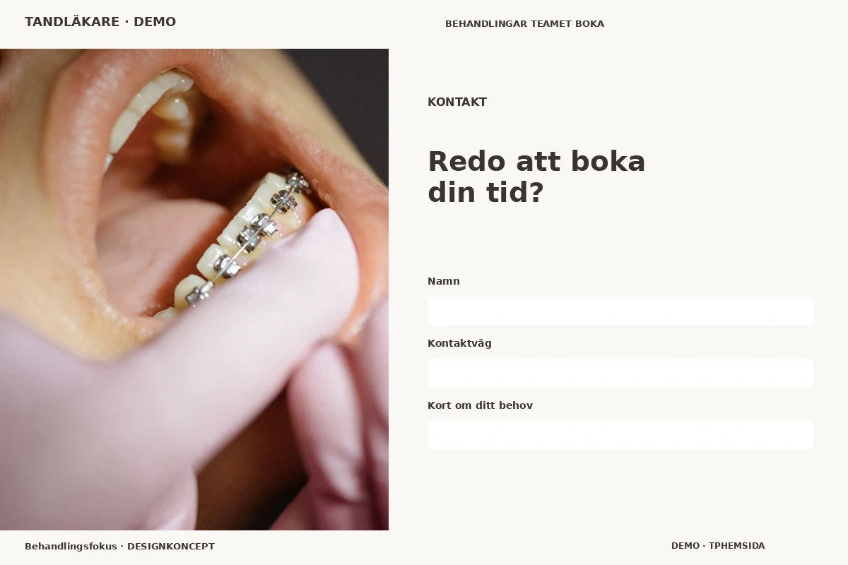 Behandlingsfokus – Kontakt för tandläkare