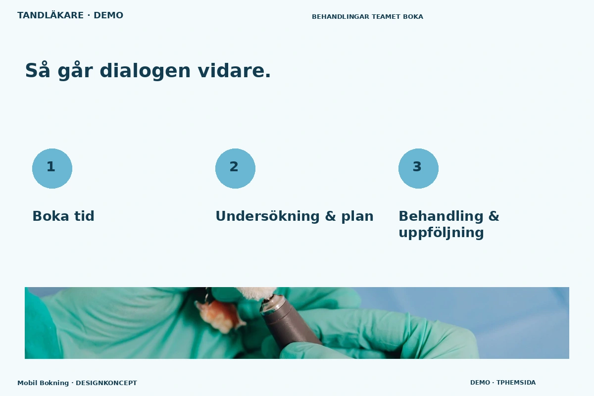 Mobil Bokning – Så fungerar dialogen för tandläkare