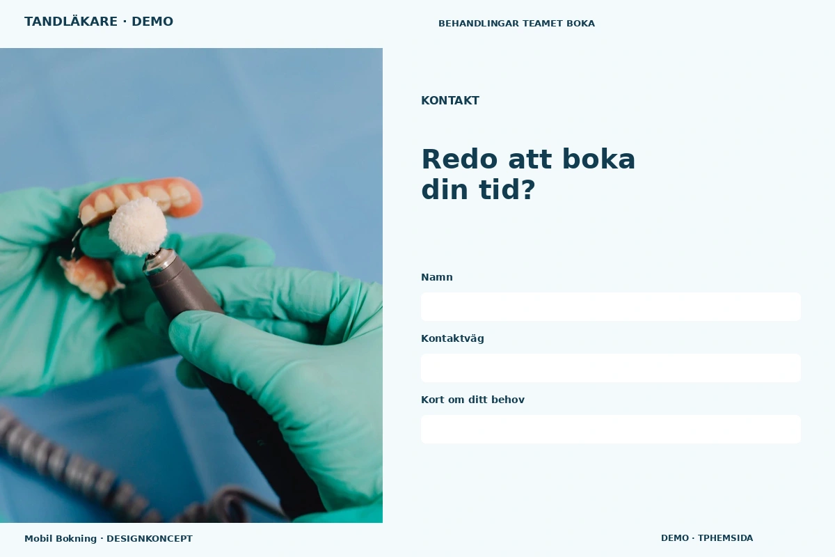 Mobil Bokning – Kontakt för tandläkare