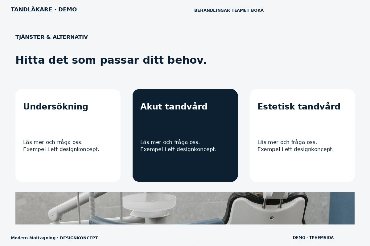 Modern Mottagning – Tjänster & alternativ för tandläkare