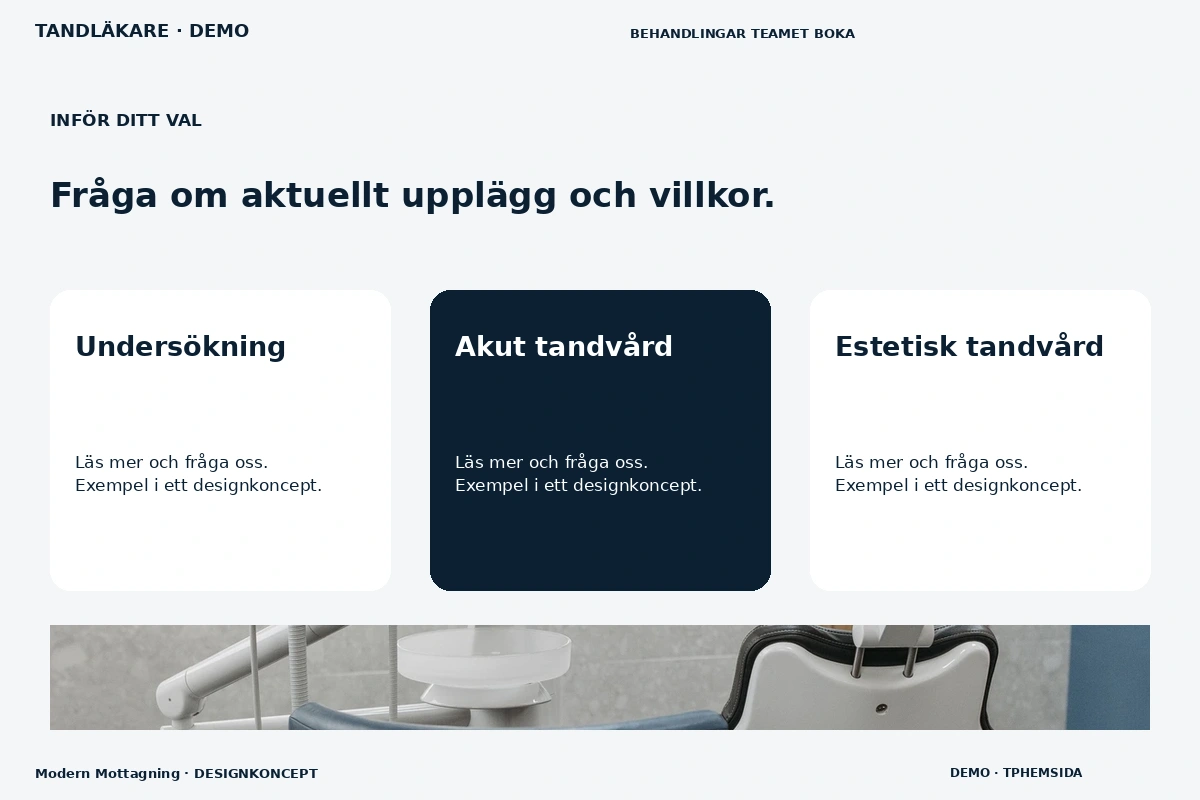 Modern Mottagning – Alternativ & villkor för tandläkare