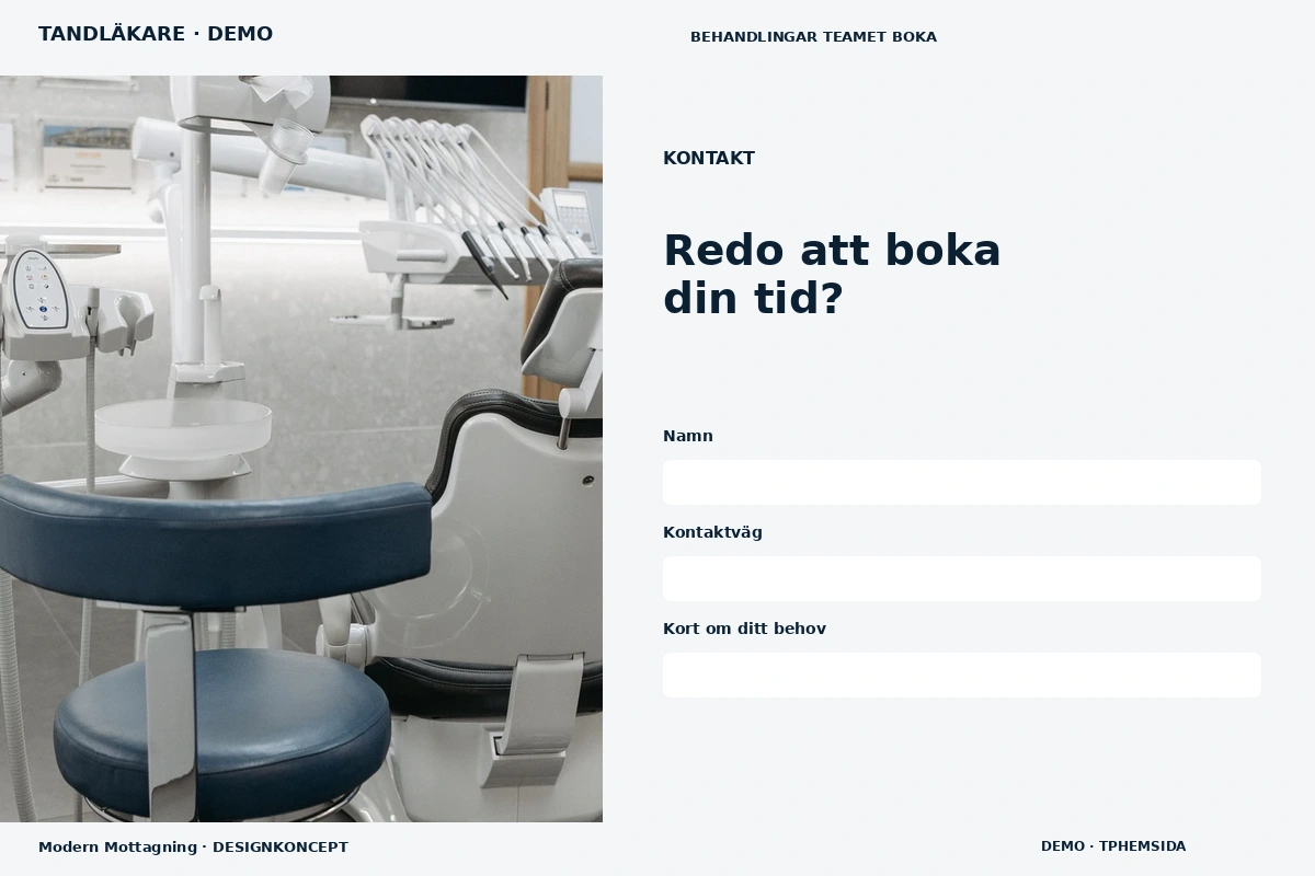 Modern Mottagning – Kontakt för tandläkare