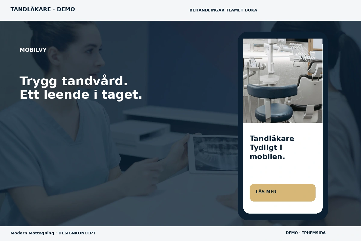 Modern Mottagning – Mobilvy för tandläkare