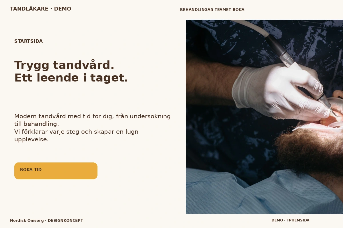 Nordisk Omsorg – Startsida för tandläkare