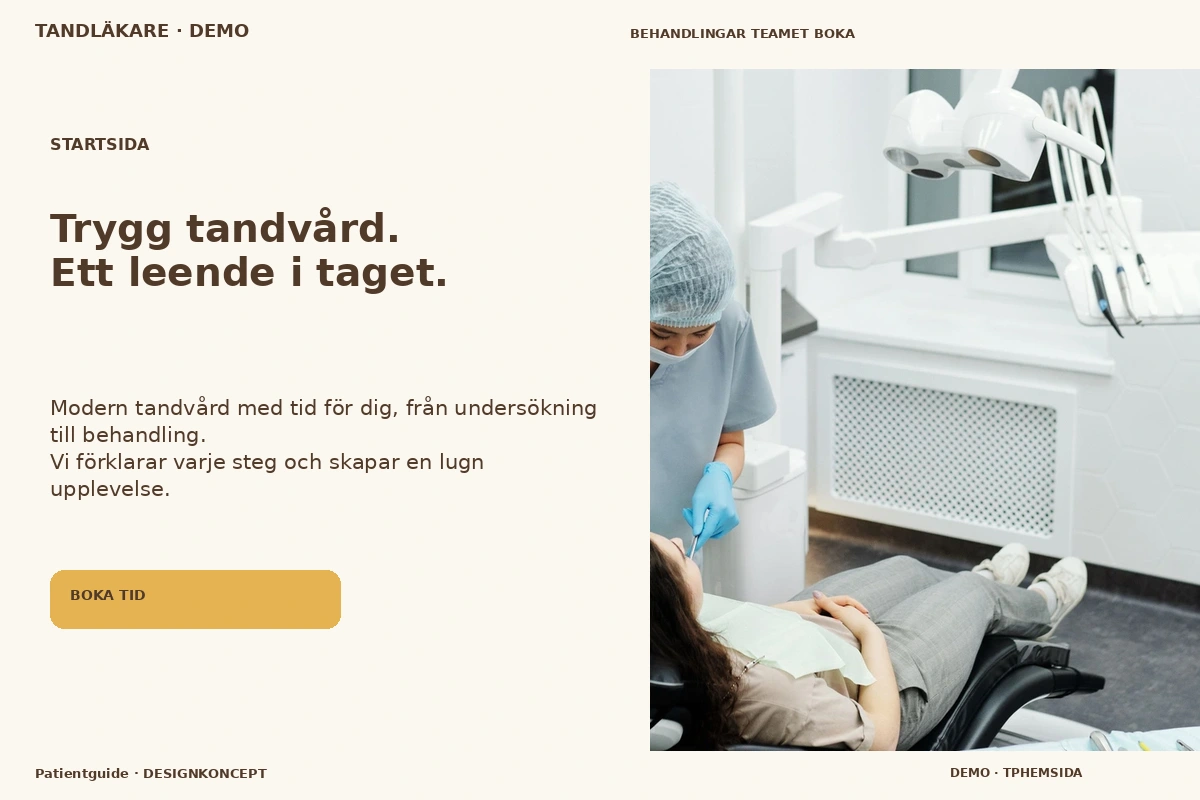 Patientguide – Startsida för tandläkare