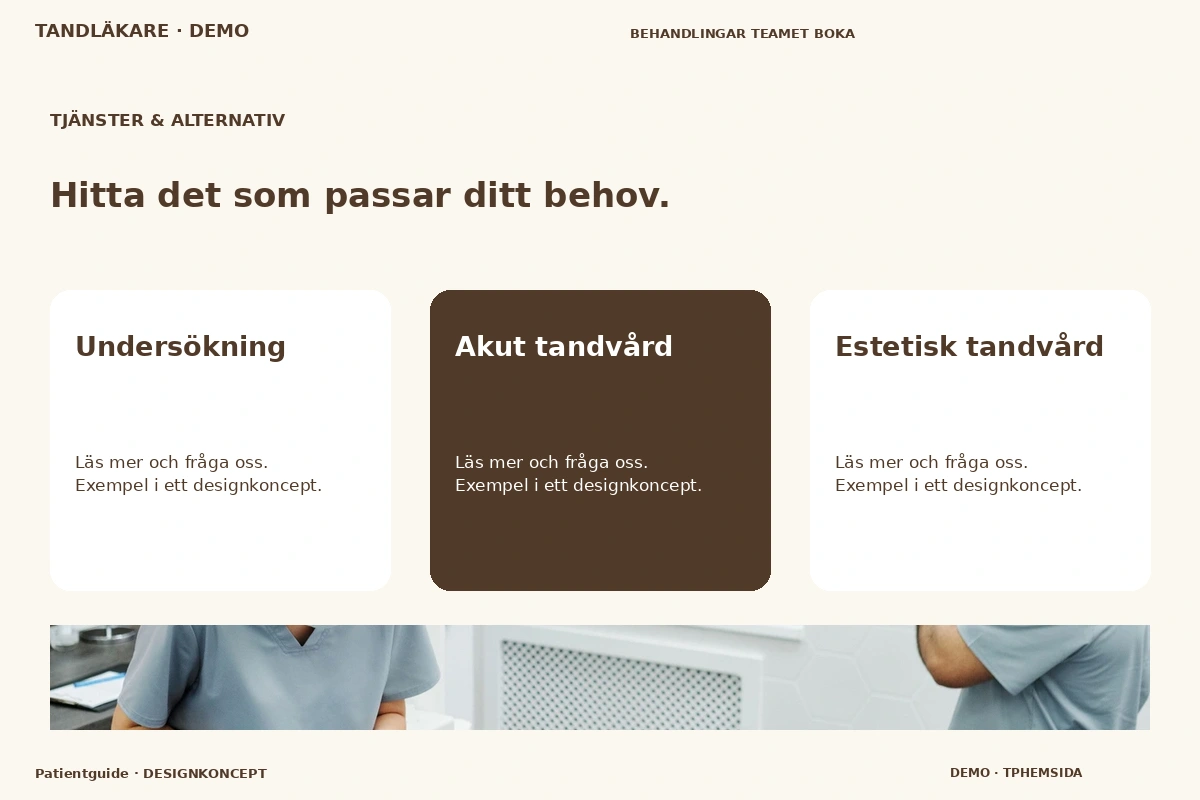 Patientguide – Tjänster & alternativ för tandläkare