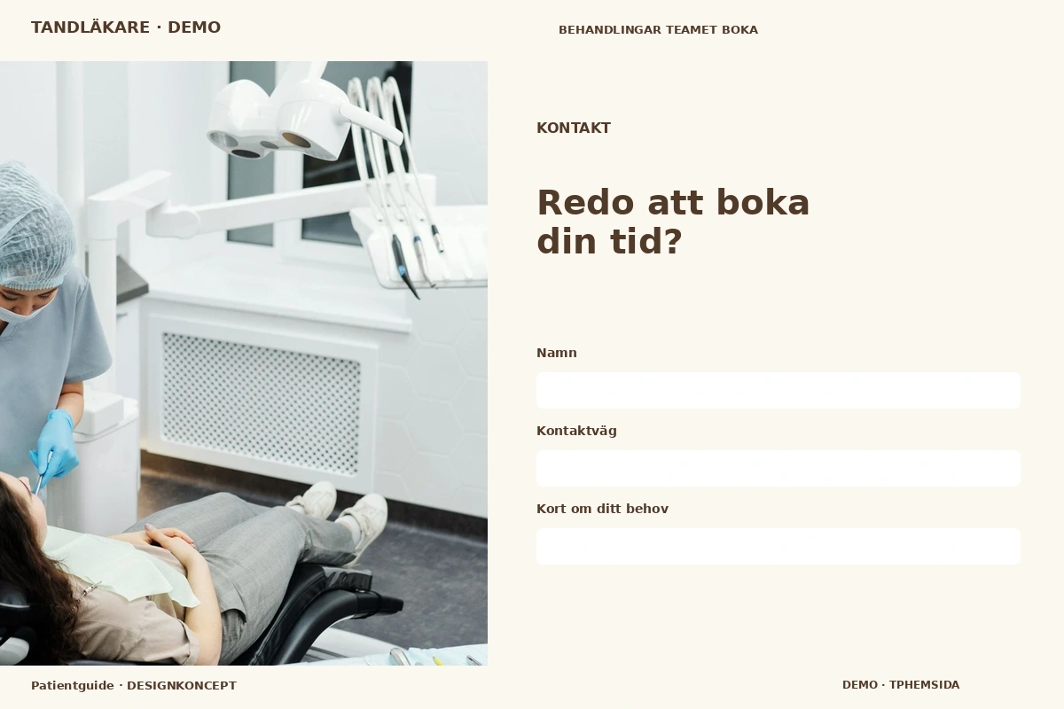Patientguide – Kontakt för tandläkare