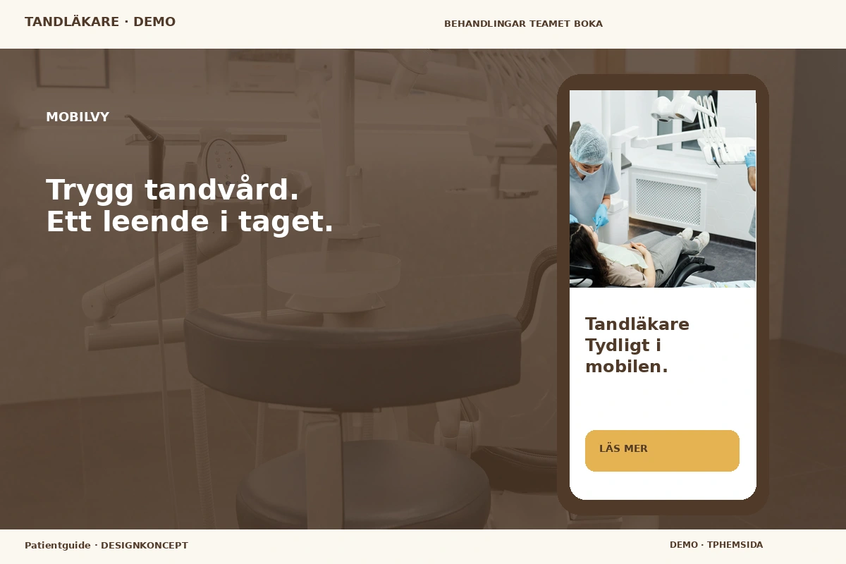 Patientguide – Mobilvy för tandläkare