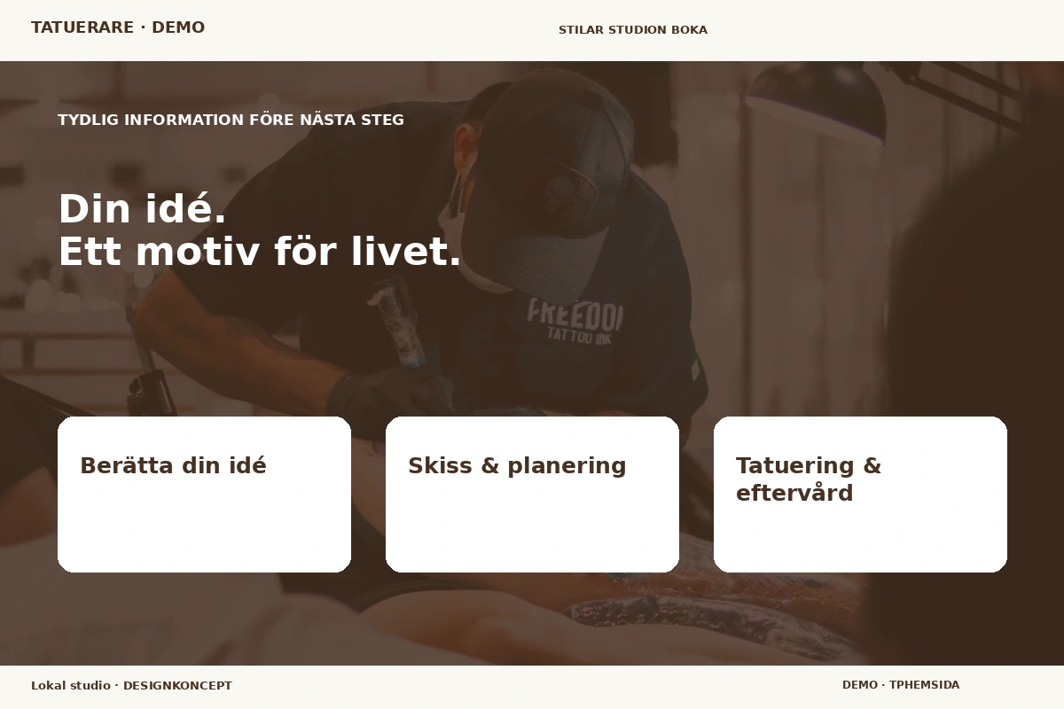 Lokal studio – Inför ditt val för tatuerare
