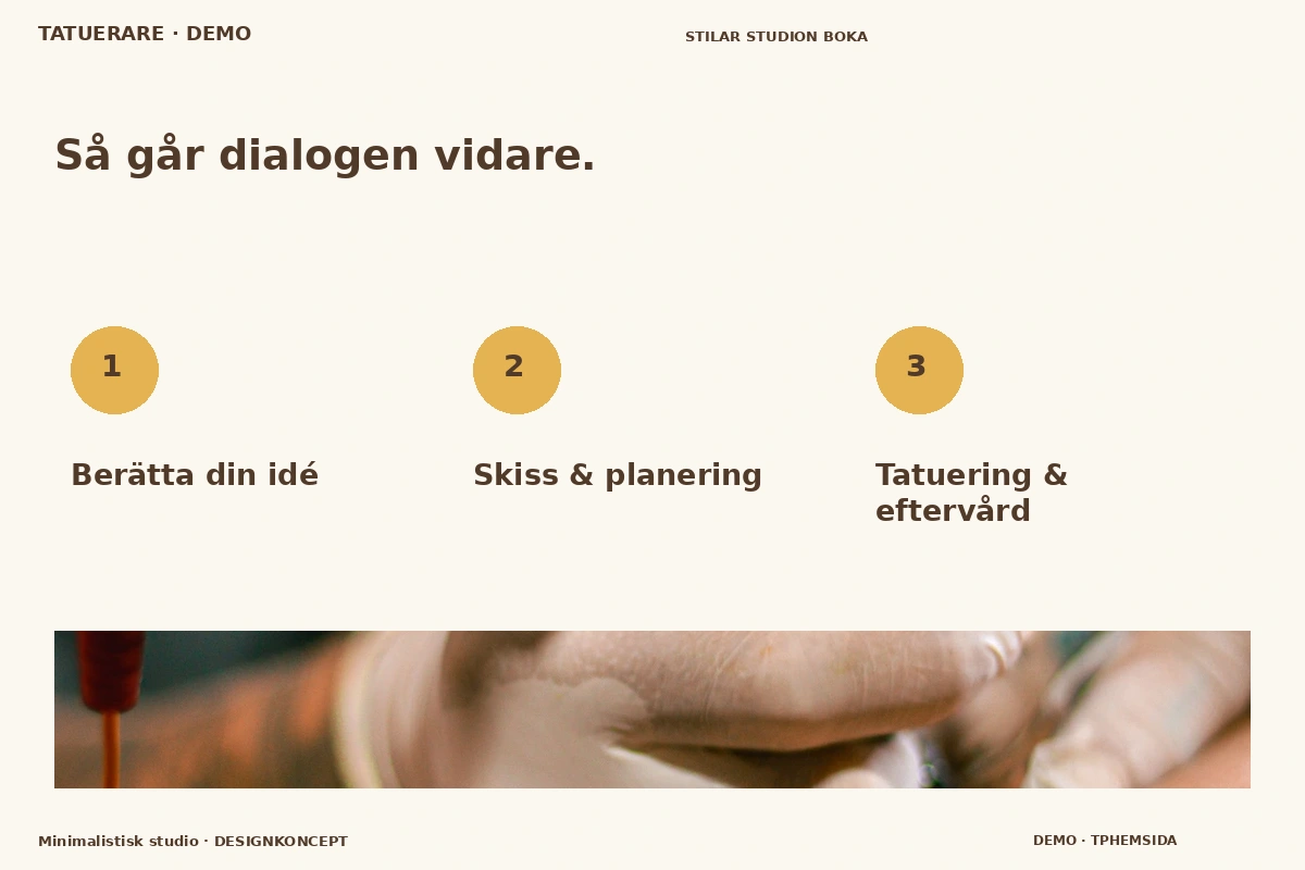Minimalistisk studio – Så fungerar dialogen för tatuerare