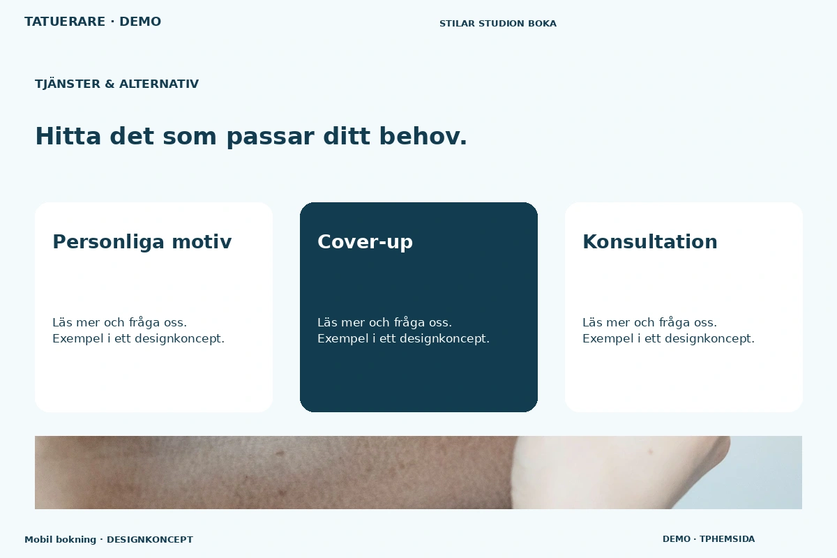 Mobil bokning – Tjänster & alternativ för tatuerare