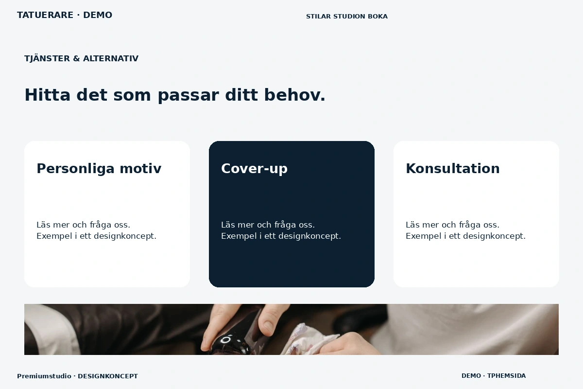 Premiumstudio – Tjänster & alternativ för tatuerare