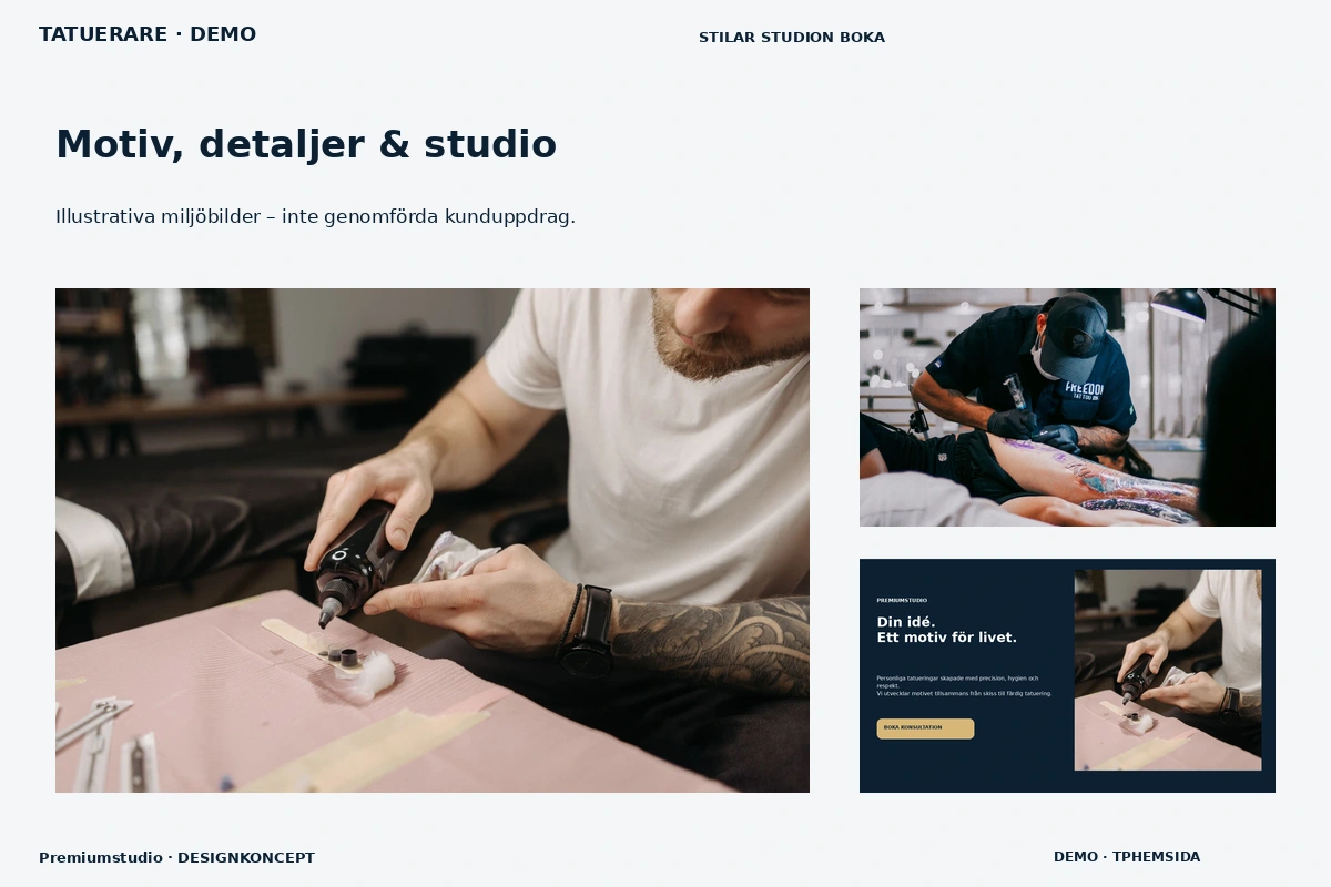 Premiumstudio – Motiv, detaljer & studio för tatuerare