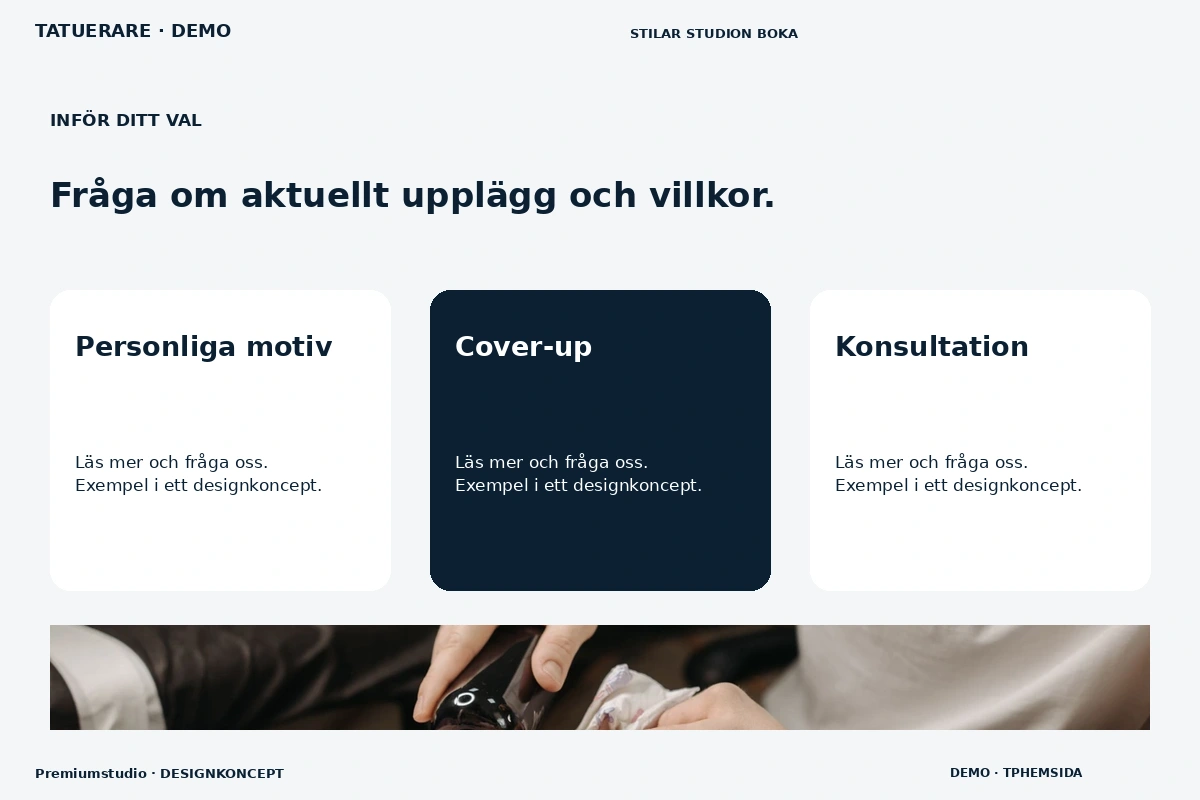 Premiumstudio – Alternativ & villkor för tatuerare