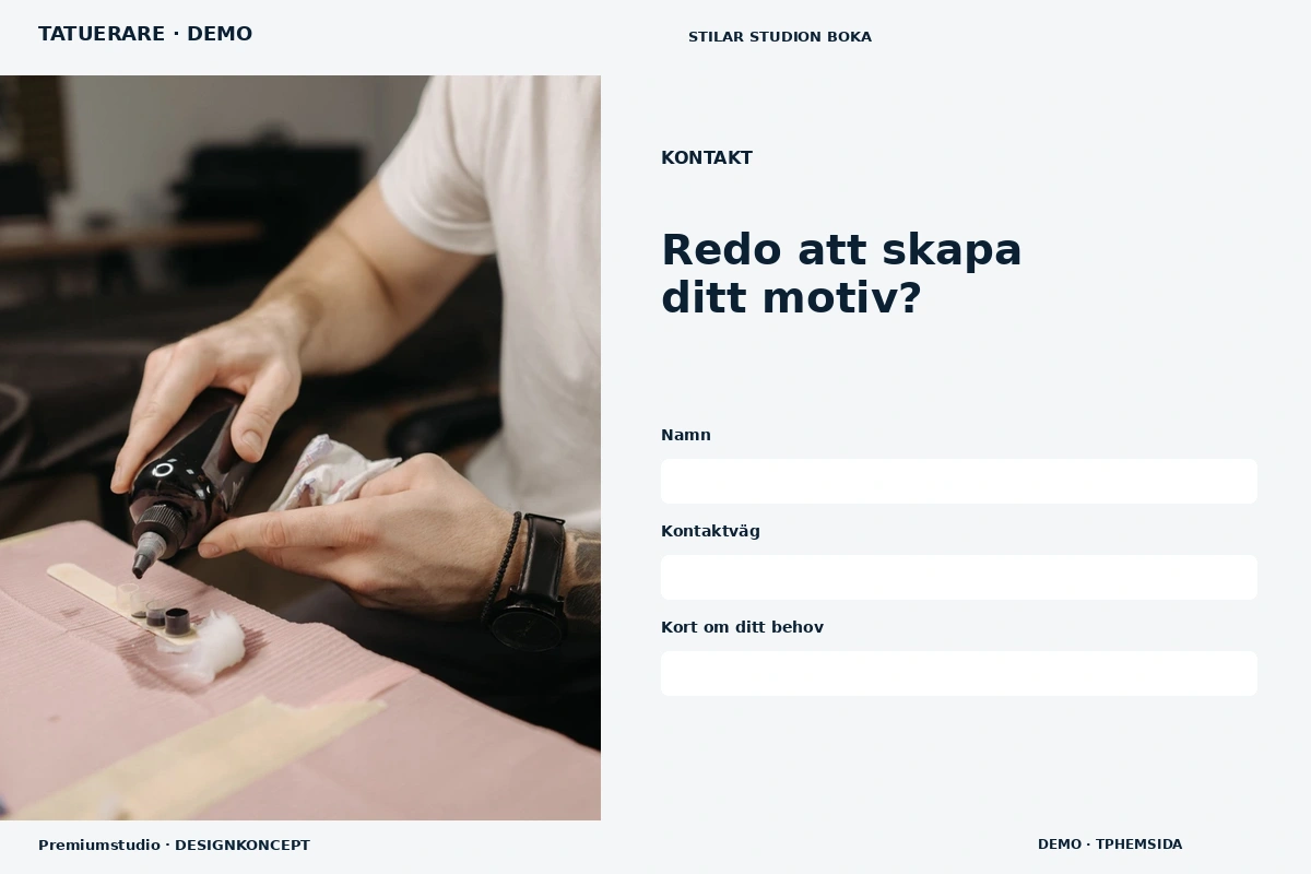 Premiumstudio – Kontakt för tatuerare