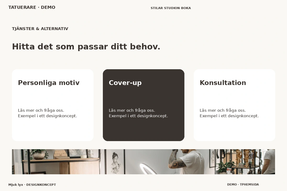 Mjuk lyx – Tjänster & alternativ för tatuerare