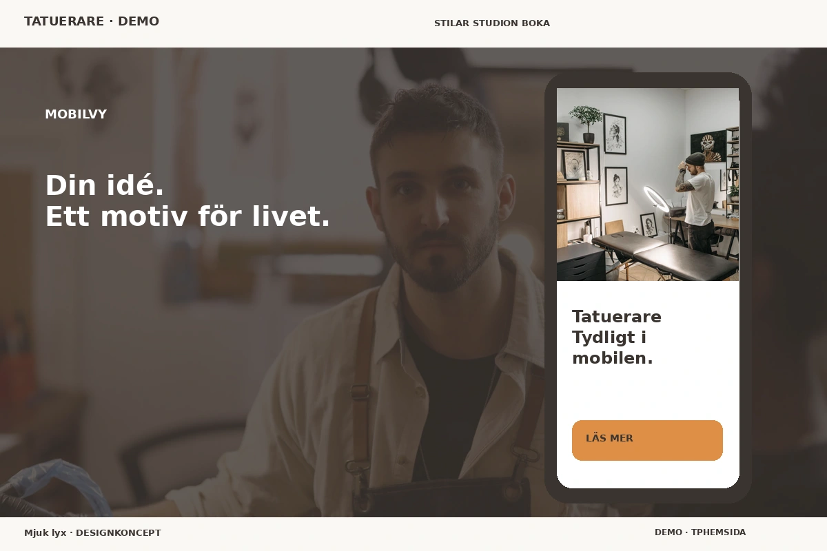 Mjuk lyx – Mobilvy för tatuerare