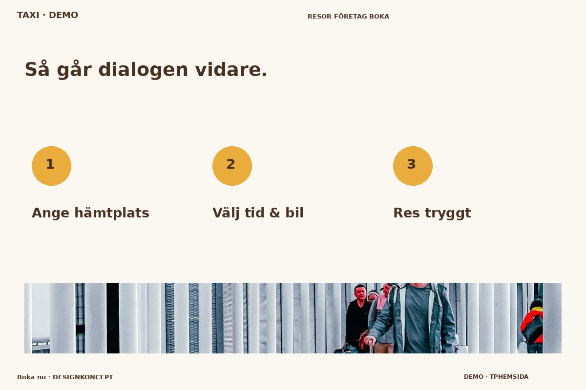 Boka nu – Så fungerar dialogen för taxi