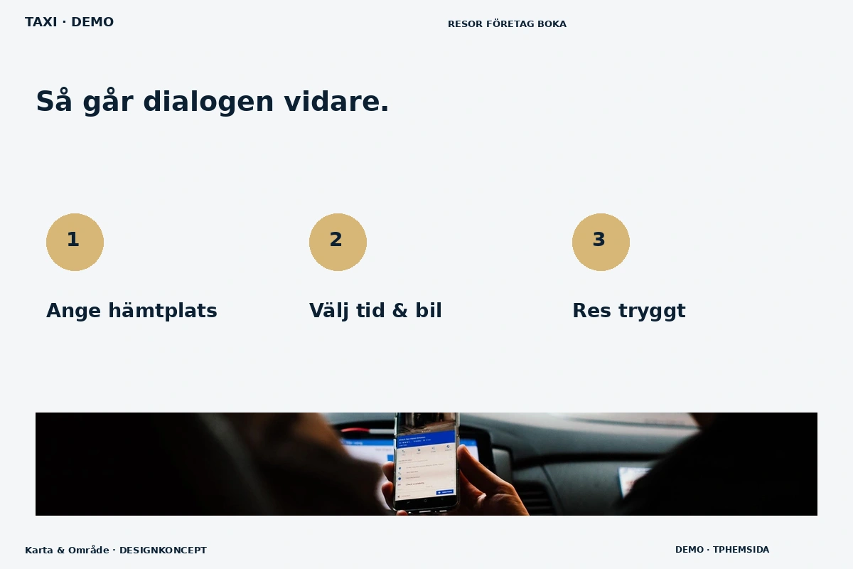 Karta & Område – Så fungerar dialogen för taxi