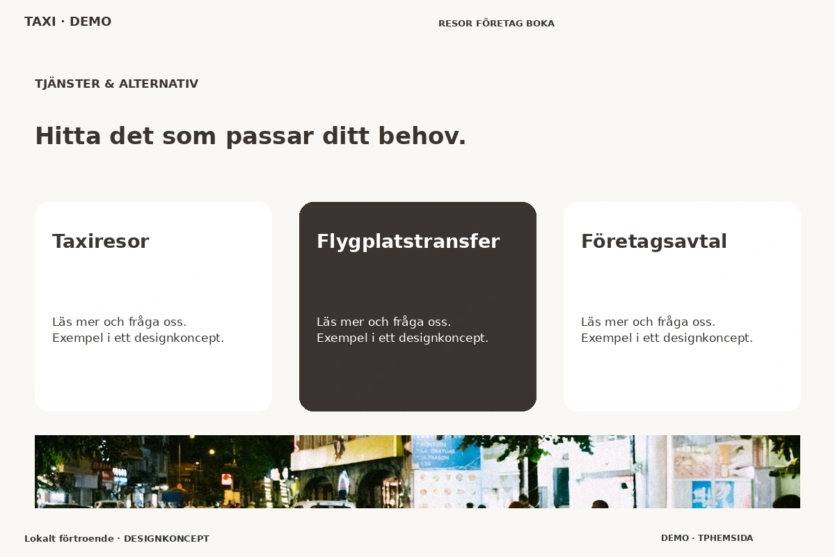 Lokalt förtroende – Tjänster & alternativ för taxi