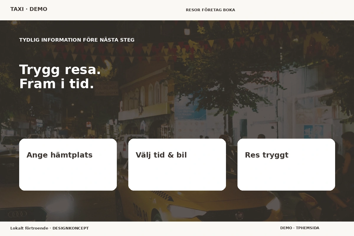 Lokalt förtroende – Inför ditt val för taxi