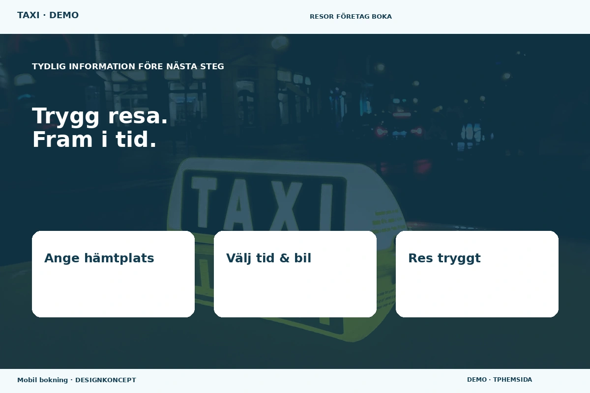 Mobil bokning – Inför ditt val för taxi