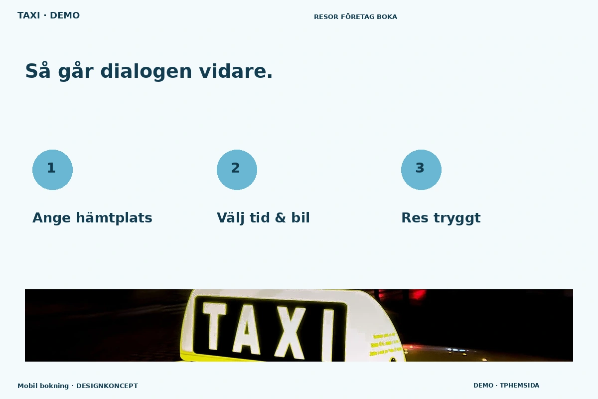 Mobil bokning – Så fungerar dialogen för taxi