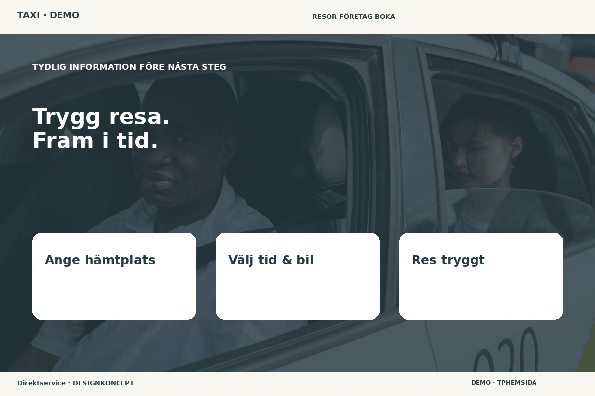 Direktservice – Inför ditt val för taxi