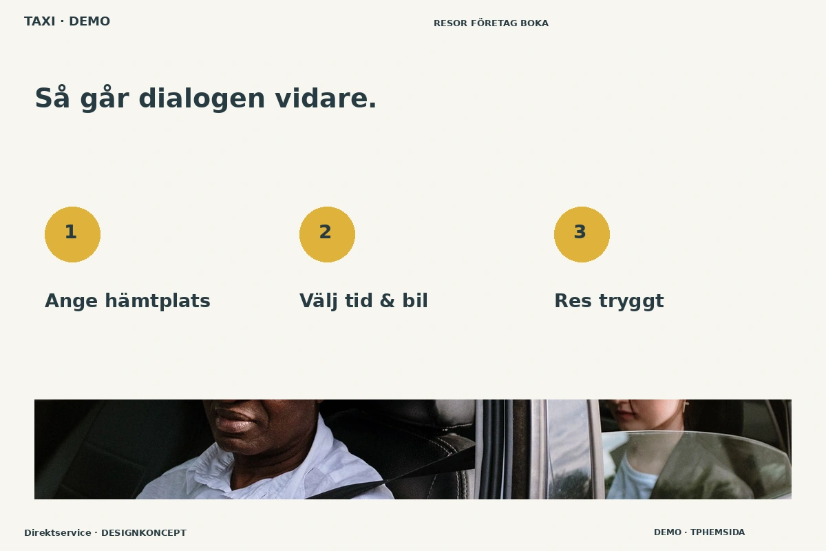 Direktservice – Så fungerar dialogen för taxi