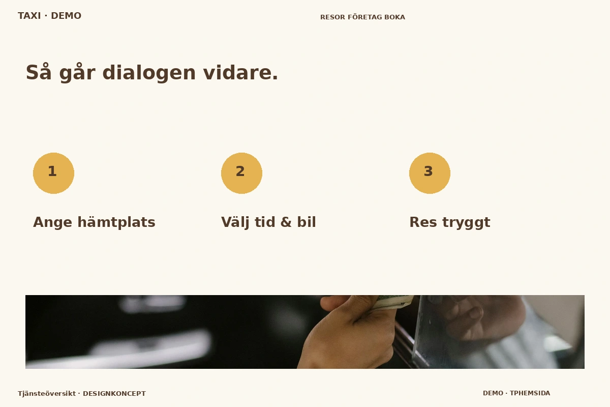 Tjänsteöversikt – Så fungerar dialogen för taxi