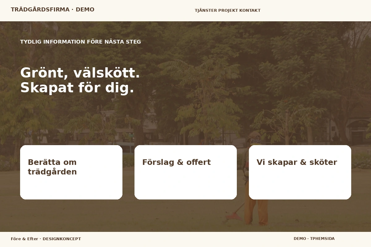 Före & Efter – Inför ditt val för trädgårdsfirma
