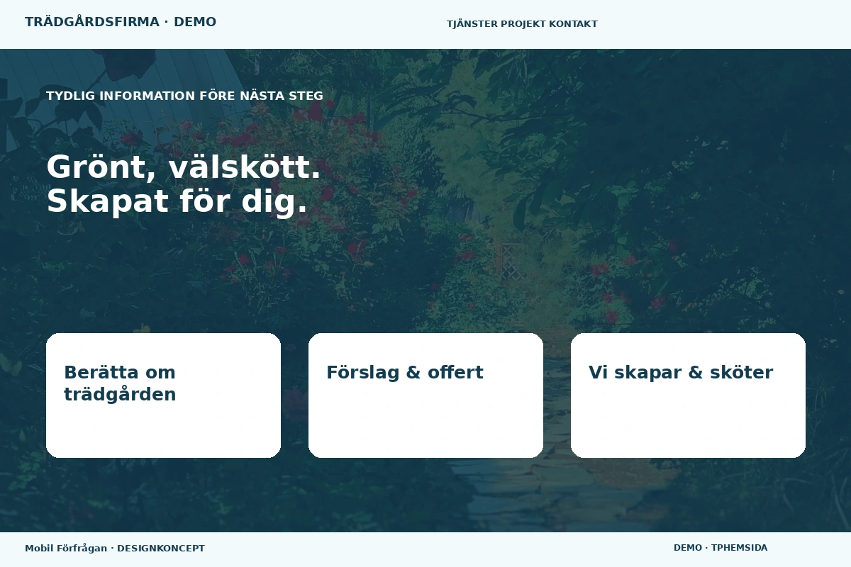 Mobil Förfrågan – Inför ditt val för trädgårdsfirma