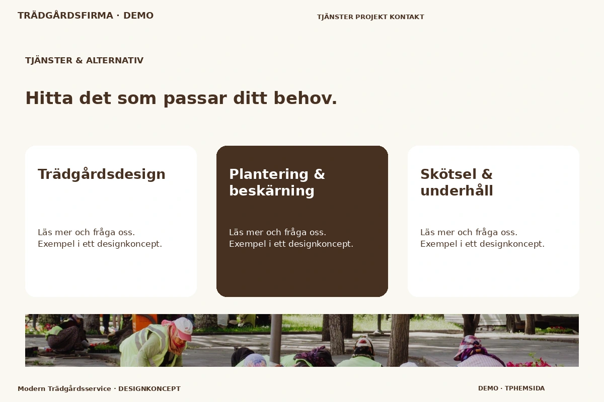 Modern Trädgårdsservice – Tjänster & alternativ för trädgårdsfirma