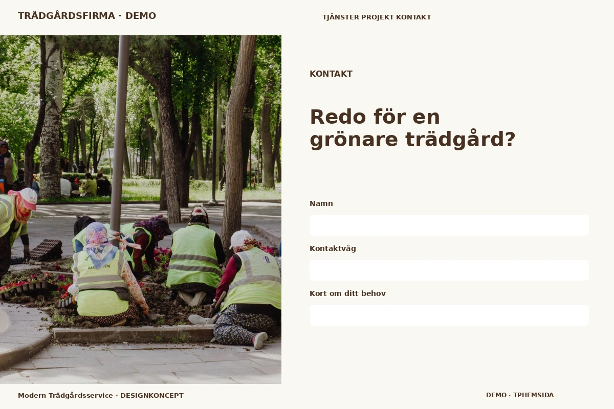 Modern Trädgårdsservice – Kontakt för trädgårdsfirma