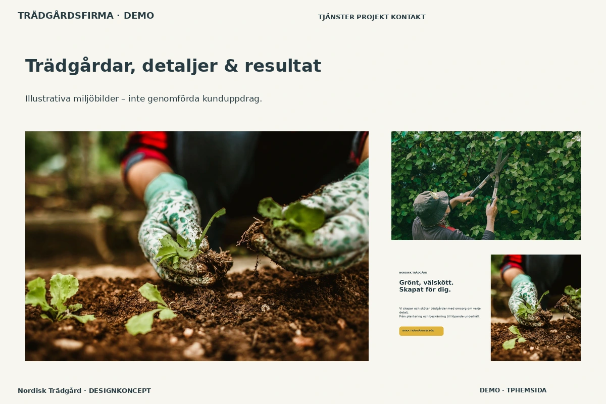 Nordisk Trädgård – Trädgårdar, detaljer & resultat för trädgårdsfirma