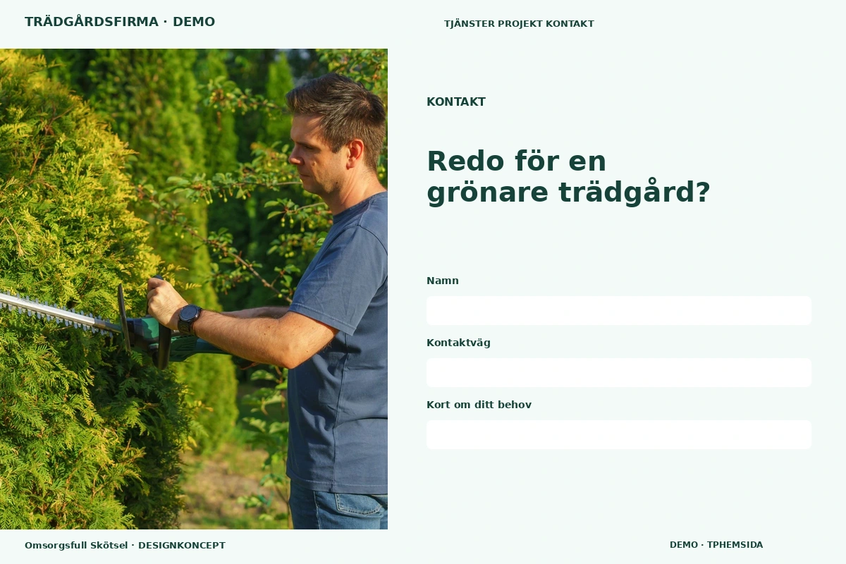 Omsorgsfull Skötsel – Kontakt för trädgårdsfirma