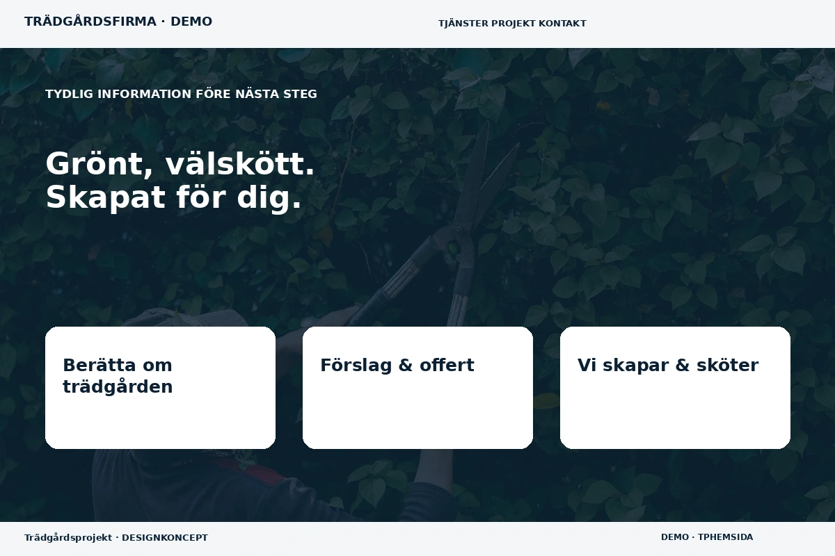 Trädgårdsprojekt – Inför ditt val för trädgårdsfirma