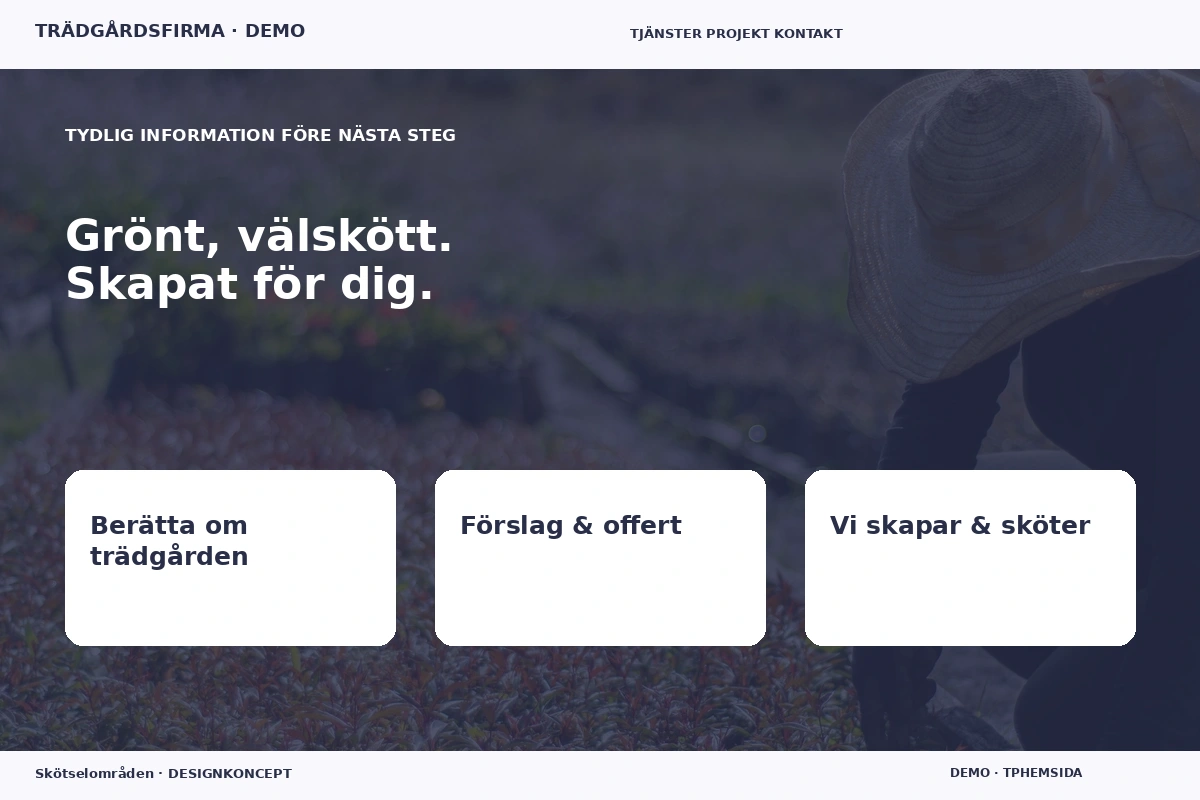 Skötselområden – Inför ditt val för trädgårdsfirma