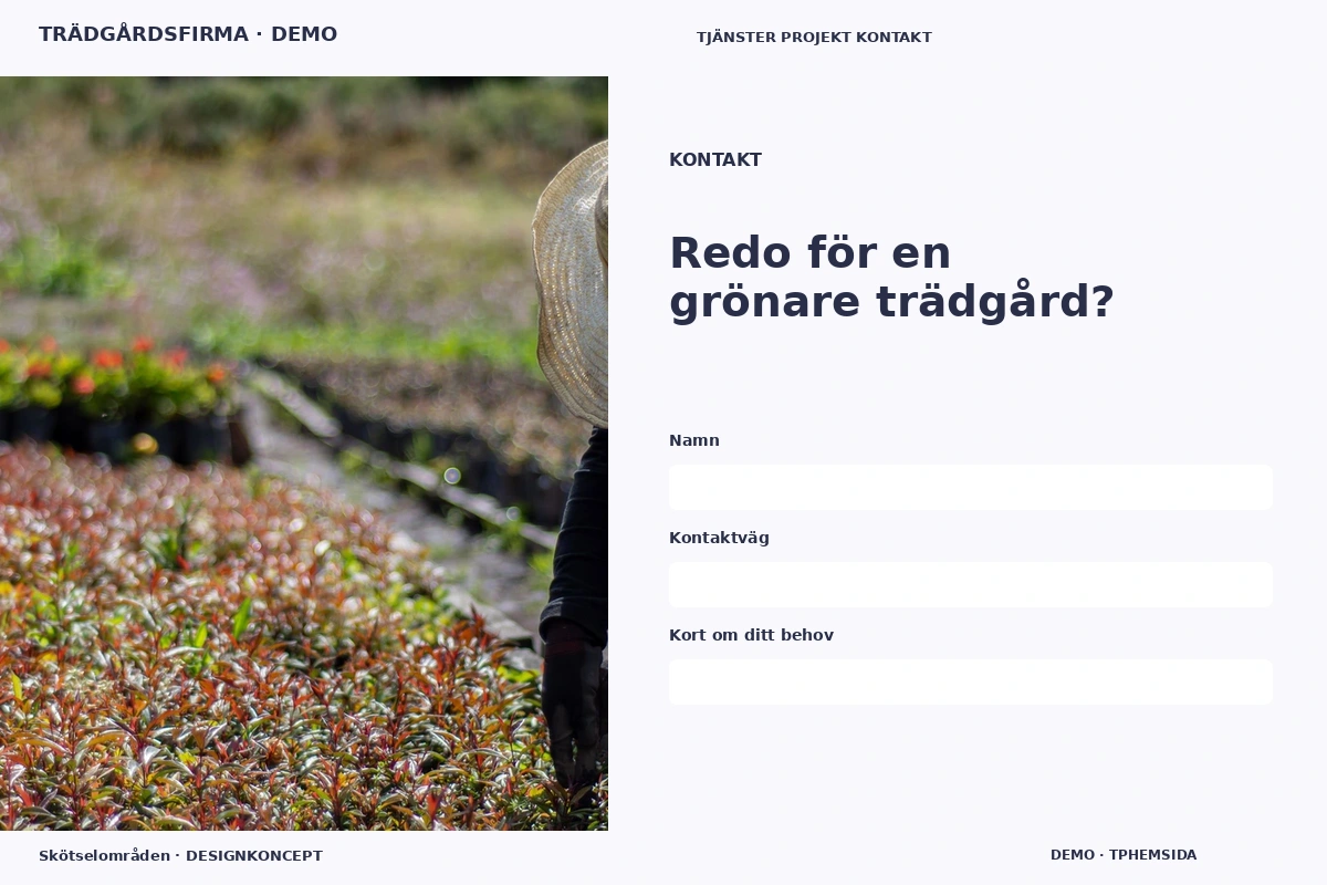 Skötselområden – Kontakt för trädgårdsfirma